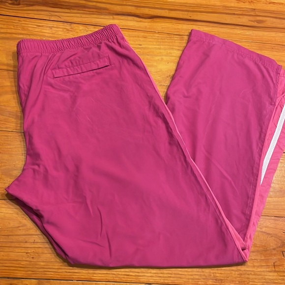 XL Nike pink white side stripe 4-pocket split ankle athletic track jogger pants - Picture 8 of 14